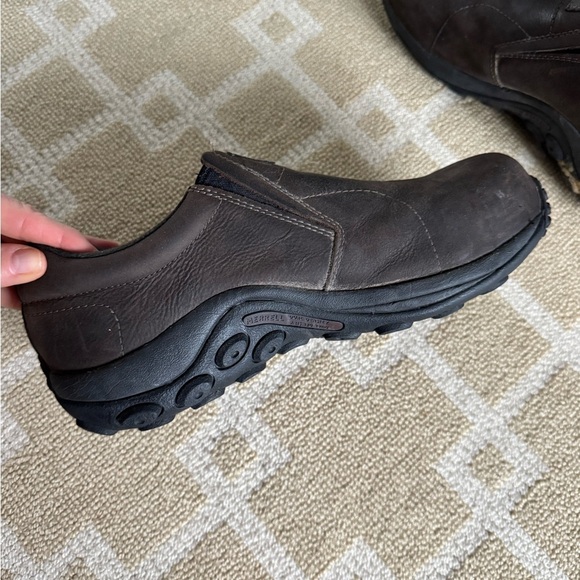 Merrell Work Leather Slip-On Shoes Non-Slip Outdoor Fall Utility Brown Men’s 8.5 - Picture 12 of 15